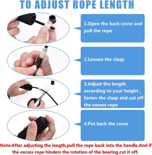 Miniatura 6 de Speed Jump Rope, Adjustable Length, Training Equipment for Boxing, MMA, Martial Arts, Fitness Workout