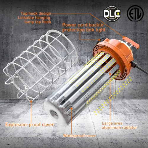 Miniatura 4 de Luz de trabajo temporal LED de 100 W Luces impermeables Luces de construcción Iluminación del sitio de trabajo Iluminación temporal