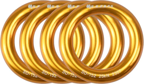 Miniatura 12 de Anillo de aluminio de 25 kN, junta tórica de tensión perfecta, anillo de conexión para escalada en roca, arborista, hamaca, rescate, slackline