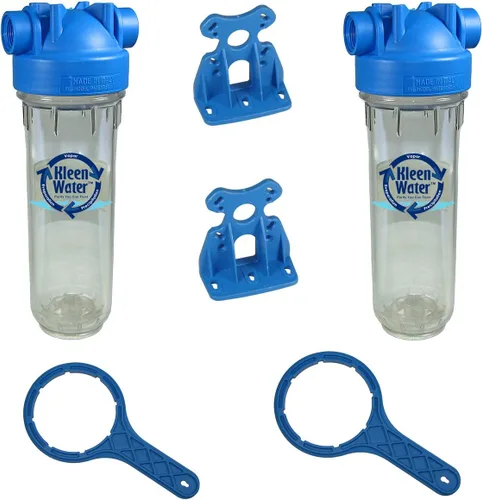 Miniatura 4 de Filtro de agua para toda la casa o debajo del fregadero, sistema de filtro de agua KleenWater KW2510HT, carcasa de 2.5 x 10 pulgadas, soporte
