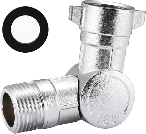 Miniatura 8 de Manguera de aluminio con manguera de jardín de goma de 50 pies, con conector giratorio de latón ajustable de 180° y 360°, con boquilla