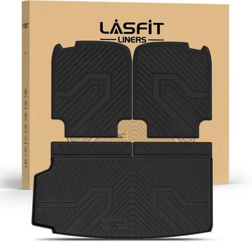 Miniatura 52 de LASFIT Tapetes de elastómero termoplástico para 1a y 2a fila de asientos de auto, para todo tipo de clima