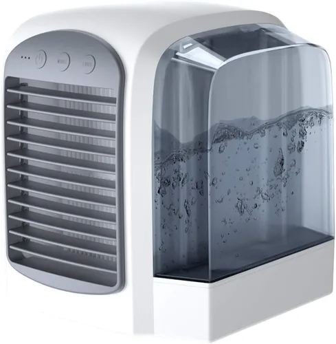 Mini enfriador de aire personal, enfriadores compactos USB, enfriador de ventilador portátil con tanque de agua, para el hogar, oficina, dormitorio,