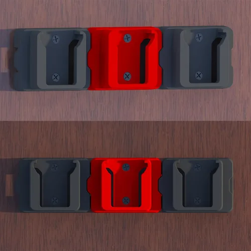 Miniatura 3 de Soporte de Batería para Batería Milwaukee 18 18V (Sin Batería), Paquete de 5 Soportes de Batería de Pared para Almacenamiento en Pared, Furgoneta