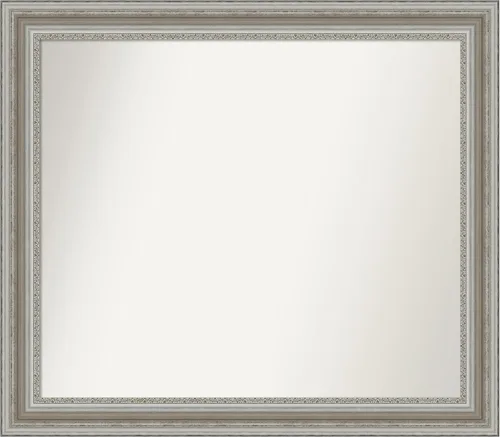 Miniatura 95 de Amanti Art Espejo de baño plateado para sobre el fregadero, 26 x 26 pulgadas, espejo cuadrado de plata antigua, marco de madera tradicional mediano