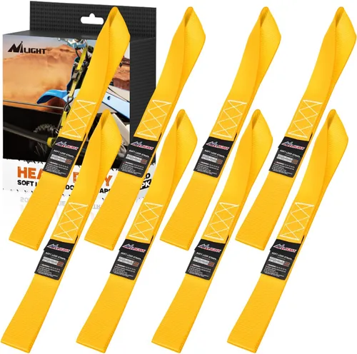 Miniatura 9 de Nilight Soft Loop - Correas de amarre de motocicleta de 1.7 x 17 pulgadas, resistentes, 12,000 libras, resistencia máxima a la rotura para asegurar