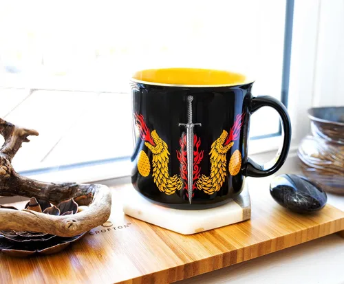Miniatura 6 de Taza de cerámica Game Of Thrones House of the Dragon para caravana, taza de café grande para expreso, té, coca Capacidad para 20 onzas
