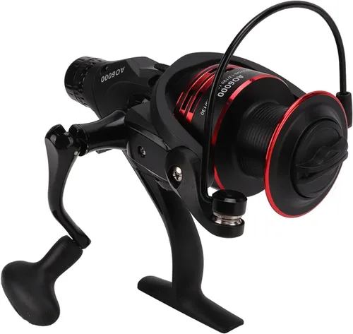 Alomejor Carrete de pesca, perilla de arrastre doble, taza de alambre de metal, para depósito de carpa y pesca en el lago