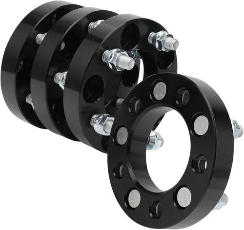Miniatura 24 de IRONTEK Espaciadores de rueda de 4 x 4 pulgadas, espaciadores forjados de 1 pulgada con orificio de cubo de 2.598 in, pernos de 1/2 pulgadas x 20