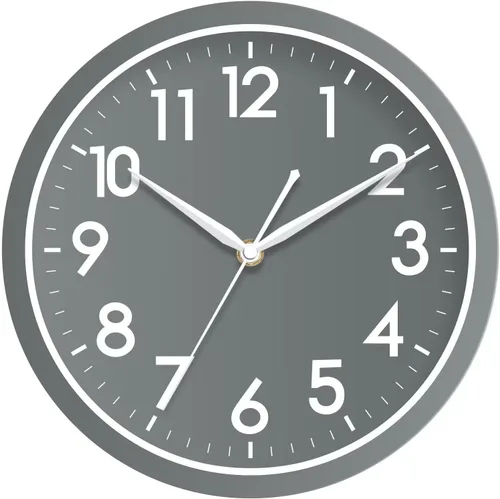Miniatura 13 de AKCISOT Reloj de Pared Atómico de 10 Pulgadas Relojes Analógicos para Cocina Interior - Reloj Silencioso Operado con Batería para Dormitorio Oficina