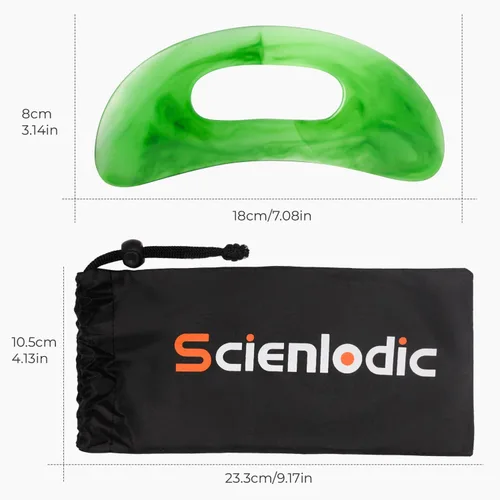 Miniatura 6 de Scienlodic - Herramienta de masaje corporal Gua Sha con asa, herramienta Guasha más grande para masaje de espalda, cuello, cara y pierna, drenaje