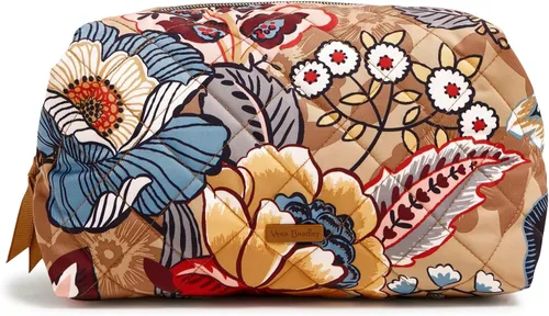 Miniatura 13 de Vera Bradley Bolsa organizadora de maquillaje cosmético grande de sarga de rendimiento para mujer