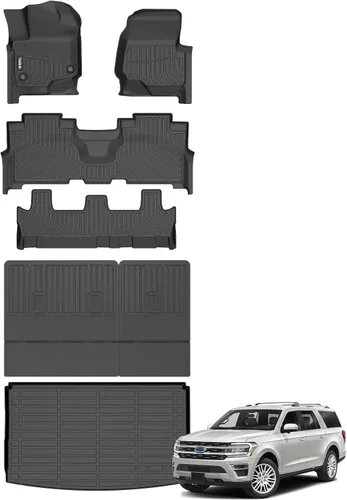 Miniatura 84 de Tapetes de piso para todo clima y forro de carga con respaldo para Chevrolet Suburban de 7 asientos 2021-2025 / GMC Yukon XL de 7 asientos