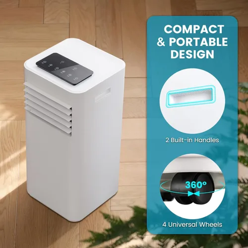Miniatura 9 de KOTEK Aire acondicionado portátil para habitación de hasta 250 pies cuadrados, unidad de CA 3 en 1 de 8000 BTU para dormitorio con modo