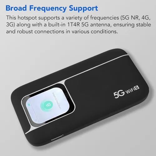 Miniatura 6 de 5G Mobile Wi Fi Hotspots, router de viaje portátil soporta 16 usuarios al mismo tiempo, batería grande de 7100 mAh, dispositivo de bolsillo Wi Fi
