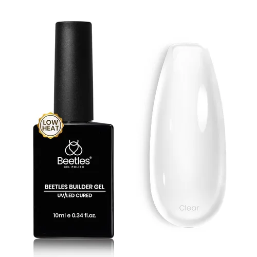Miniatura 10 de Beetles Gel de uñas en gel de construcción 15ML, Gel fortalecedor de construcción 7 en 1, gel de uñas de extensión de uñas rosa nude translúcido