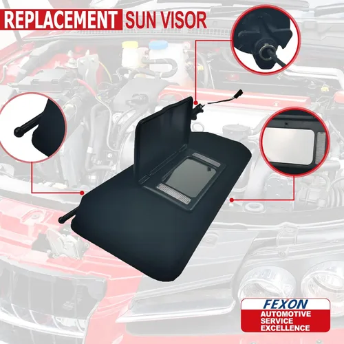 Miniatura 4 de 2 piezas de viseras solares para lado izquierdo del conductor y derecho del pasajero con luces LED brillantes actualizadas. Reemplazo para Corvette