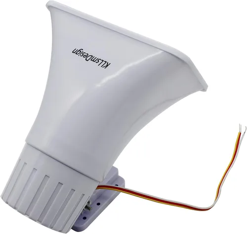 Miniatura 6 de Sirena de alarma de 30 W, sirena de seguridad eléctrica autónoma de doble tono para exteriores con soporte, 6-12 V CC 1.1 Ah 130 db 8 x 5.5 x 9