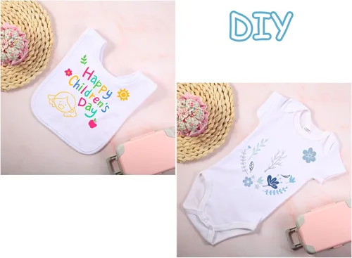 Miniatura 5 de Hillban Conjunto de 24 baberos unisex de algodón de manga corta para baby shower