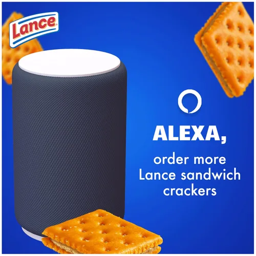 Miniatura 6 de Lance Sandwich Crackers, ToastChee Mantequilla de Maní, 20 Paquetes Envueltos Individualmente, 6 Sándwiches Cada Uno