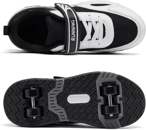 Miniatura 2 de Patines de verano con malla transpirable de 4 ruedas para niños, zapatos con ruedas para niños y niñas, zapatillas deportivas elegantes, duraderas