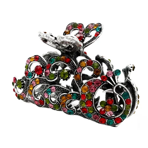 Miniatura 9 de Fashion & Lifestyle Pinza de mandíbula grande de aleación de metal para mujeres y niñas, pinza bastante fuerte, pasador antideslizante, agarre hacia