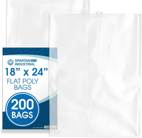 Miniatura 8 de Bolsas de polietileno planas de extremo abierto de 9 x 12 pulgadas (200 unidades) – Bolsas transparentes de plástico de 1.1 mil para embalaje
