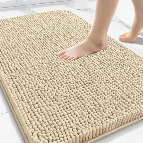 Miniatura 125 de Arotive Alfombras de baño de felpilla extrasuaves y absorbentes, de 24 x 16 pulgadas, lavables a máquina, parte trasera de goma antideslizante