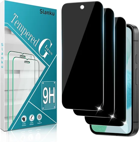 Slanku [3 Pack for Google Pixel 10A Privacy Screen Protector, Ultrasonic Fingerprint Support, Anti Spy Tempered Glass, Easy To Install, Case Friendly