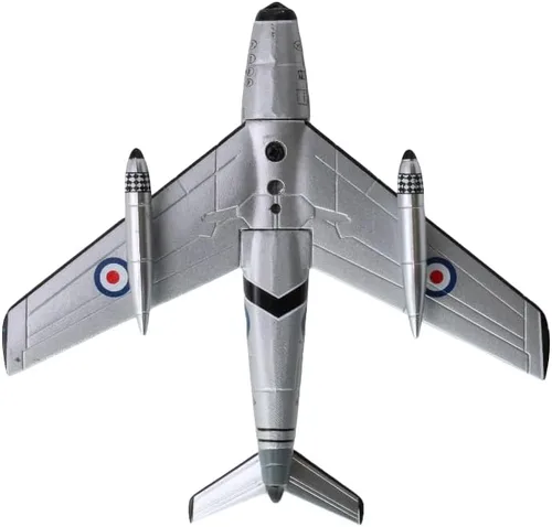 Miniatura 7 de CAC Avon Sabre Royal Australian Air Force Modelo de avión fundido a presión escala 1/110 con soporte de exhibición, coleccionable altamente