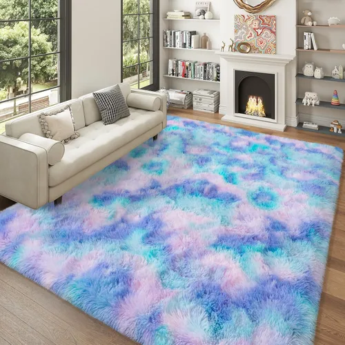 Miniatura 142 de Dssimo - Alfombra superesponjosa para la habitación, alfombra de área moderna, pequeña, suave y acogedora de felpa para niños, niñas y adolescentes