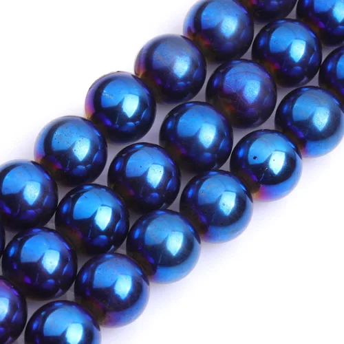 Miniatura 44 de GEM-Inside - Cuentas sueltas de hematita negra natural no magnética de 0.079 pulgadas, cuentas redondas de energía para fabricación de joyas, 15