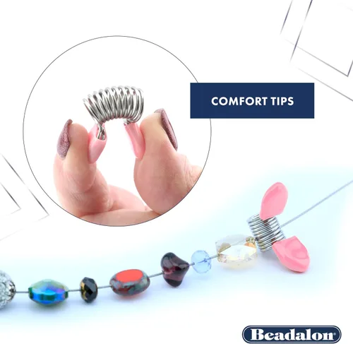 Miniatura 5 de Beadalon Tapón de cuentas, pequeño, puntas rosadas, 4 piezas