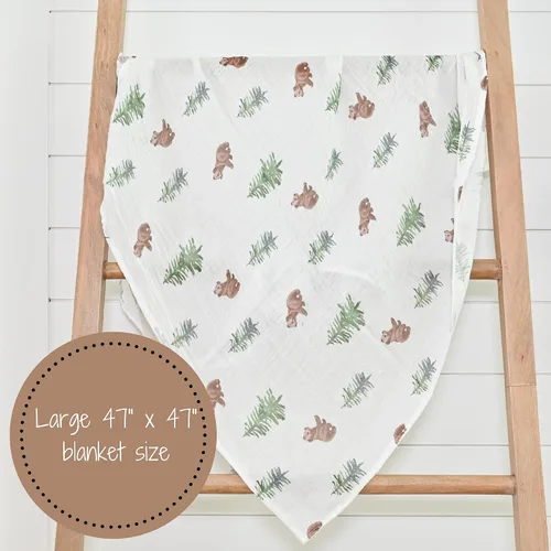 Miniatura 6 de LollyBanks Manta para Envolver, Mantas de Muselina 100% Algodón para Niños y Niñas, Manta de Recepción para Recién Nacido Grande de 47 x 47