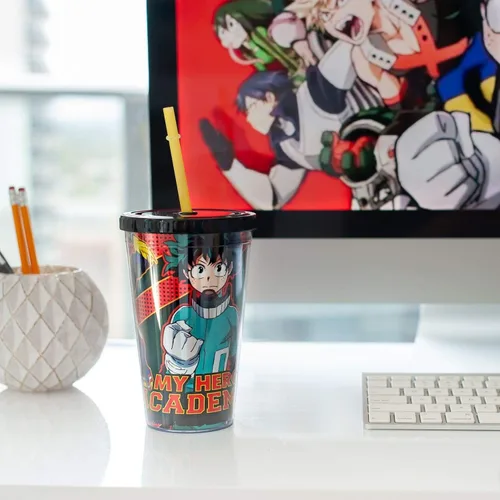 Miniatura 6 de Everenty Taza de plástico My Hero Academia Mercancía de anime y manga con licencia 16 onzas de plástico sin BPA Perfecto para el hogar