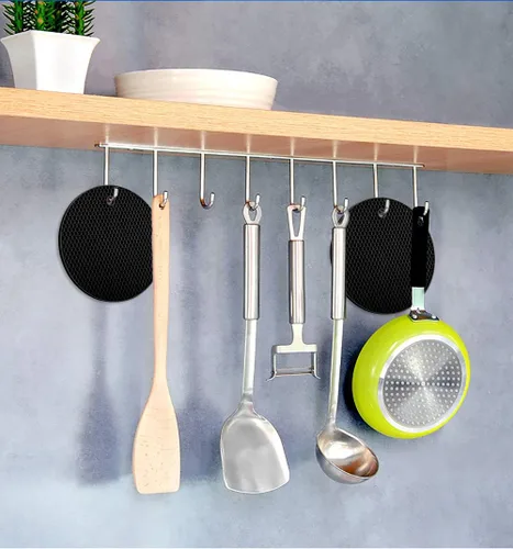 Miniatura 2 de Salvamanteles de silicona extra gruesos resistentes al calor, manoplas para horno, salvamanteles para platos calientes, almohadillas calientes
