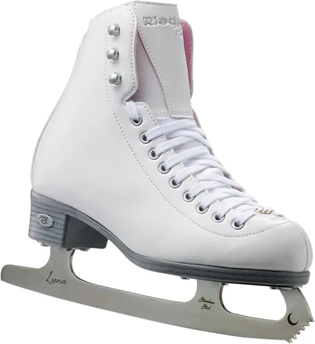 114 Pearl Ice Skates - Patines de hielo recreativos para mujer con hoja de luna de acero