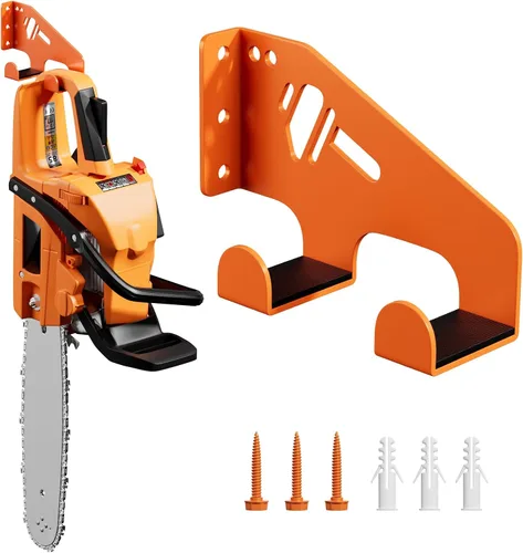 Miniatura 8 de XZHXFX Soporte de pared para motosierra, soporte de motosierra resistente para organización de garaje, organizador de cobertizo de almacenamiento