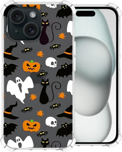 Miniatura 52 de Funda transparente de Halloween para Google 6a, con patrón de fantasma, funda protectora de TPU suave, delgada, a prueba de golpes, para niños