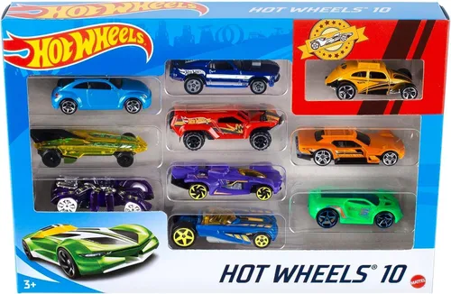 Miniatura 3 de ¡Acción de choque definitiva de Hot Wheels con el Criss Cross Crash Track Set! [Exclusivo de Amazon] & Juego de 10 camiones y autos de juguete a