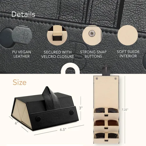 Miniatura 3 de Sunglasses Organizer Case Men Women EyeGlass Holder Storage Travel Case