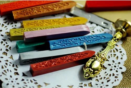 Miniatura 5 de Varillas de Cera para Sellar, Yoption 10 Piezas Varillas de Cera Multicolor con Mechas para Invitación de Boda Sobres de Regalo Tarjetas de Navidad