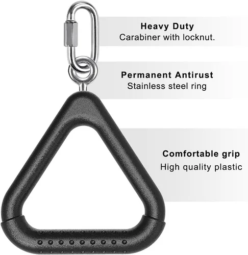 Miniatura 6 de Dolibest Monkey Bars Trapecio Bar Kids Monkey Bars Playground Trapecio Bar Anillos Swing Sets para patio trasero con barras de mono Curso Ninja