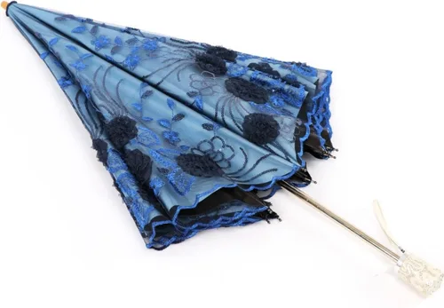 Miniatura 23 de Honeystore - Parasoles de encaje de flores para fiesta de boda, paraguas nupcial de encaje