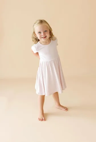 Miniatura 23 de Posh Peanut - Vestidos para niñas – Vestido suave para niña hecho con viscosa de bambú – Vestidos de otoño, primavera y verano para niñas
