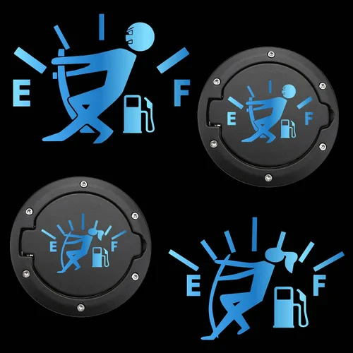 Miniatura 7 de 2 calcomanías divertidas para automóvil, calcomanías vacías para medidor de gas, gráficos de alto consumo de gas, calor y resistente al agua, no se