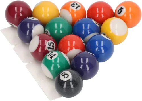 Miniatura 7 de Mini bolas de billar, juego de 16 bolas de billar, billar de mesa de billar de 1-1/4 pulgadas, mini bolas de billar de resina, bola de entrenamiento