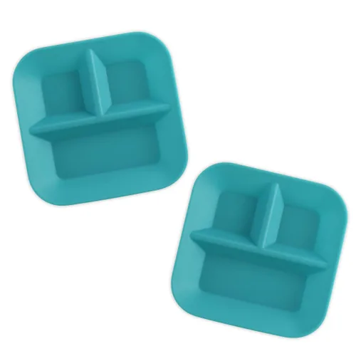 Miniatura 9 de Platos 100% de silicona para bebés y niños Fabricado en los Estados Unidos Sin BPA, BPS, plomo, cadmio, PVC y ftalatos Juego de manteles