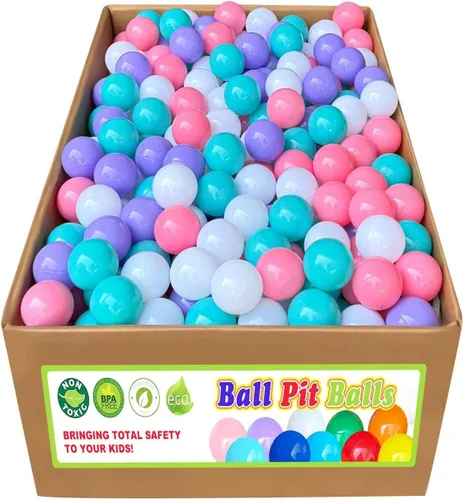 Pelotas de 200/500/1000 unidades, bolas de plástico para pelotas de bebé, bolas coloridas sin BPA Morado