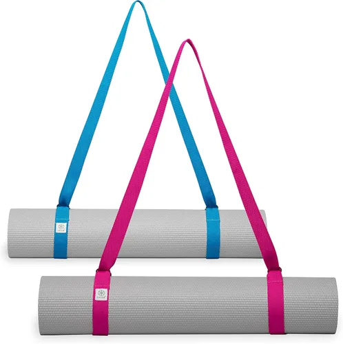 Gaiam Easy-Cinch para colchoneta de yoga - Correa resistente para transportar la colchoneta de yoga con anillos en D de metal para un ajuste seguro